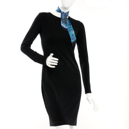 Hermes Silk Les Zebres Twilly Canard Noir Bleu Roy 2 of 5