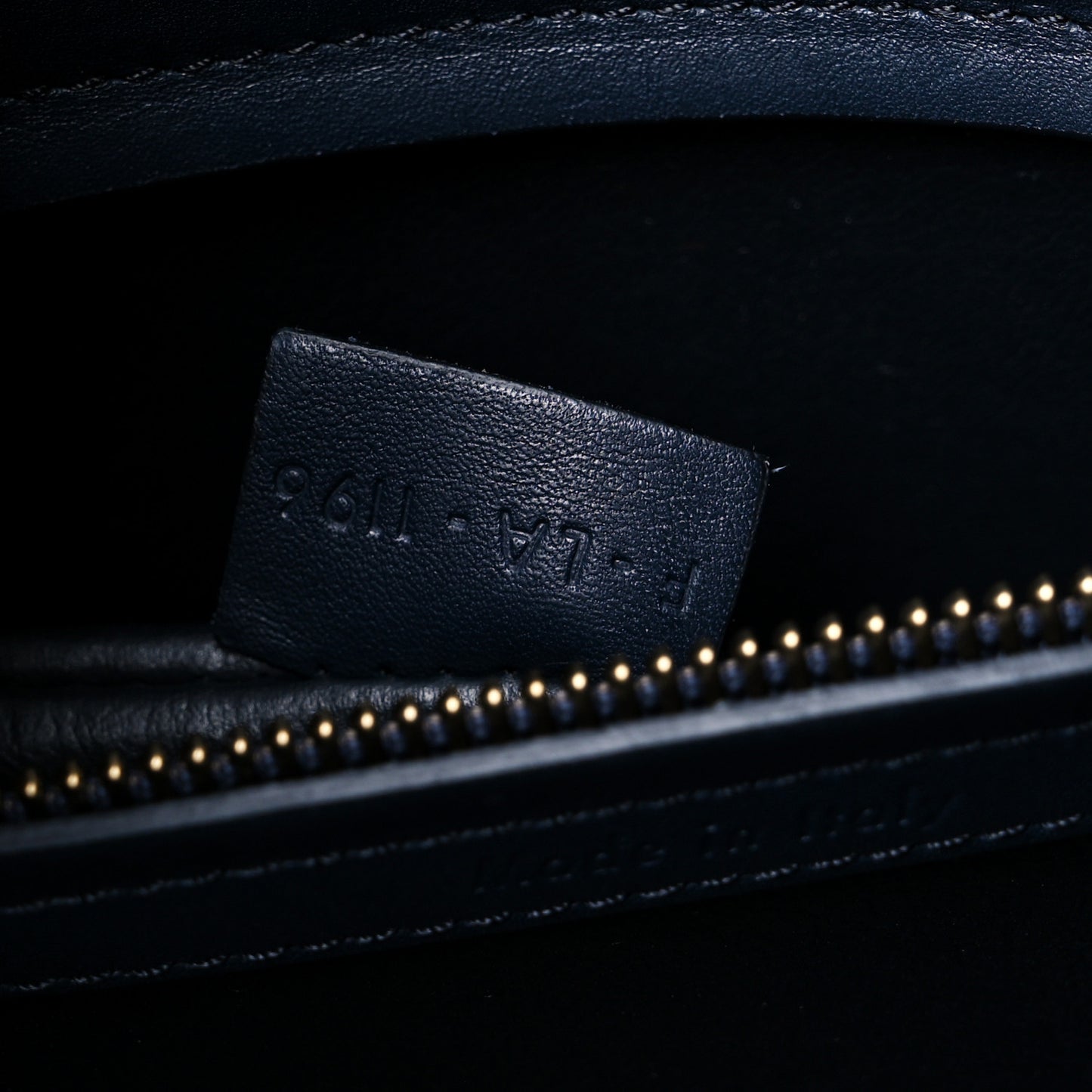 Crocodile Embossed Calfskin Medium Phantom Luggage Navy Blue