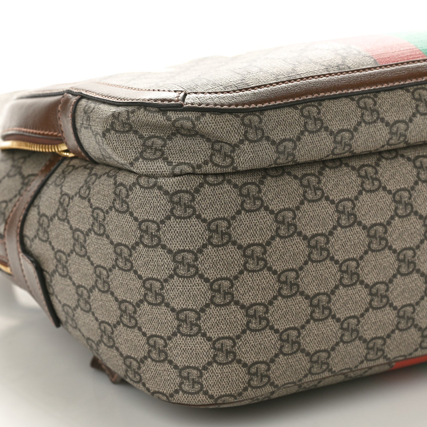 Gucci GG Supreme Monogram Azalea Calfskin Fake/Not Retro Interlocking G Day Backpack Beige Ebony Brown Sugar 10 of 11