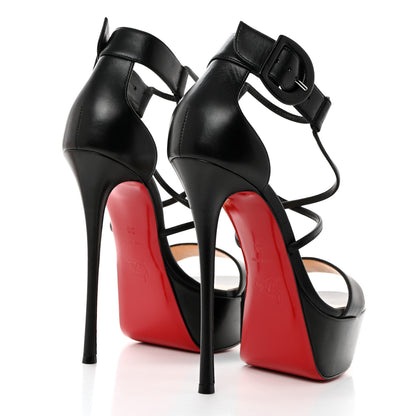 Christian Louboutin Kid Choca 130 Platform Sandals 38 Black 4 of 7
