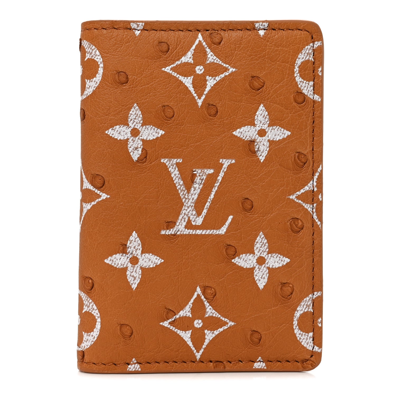 Louis Vuitton Ostrich Monogram Pocket Organizer NM Caramel 1 of 7