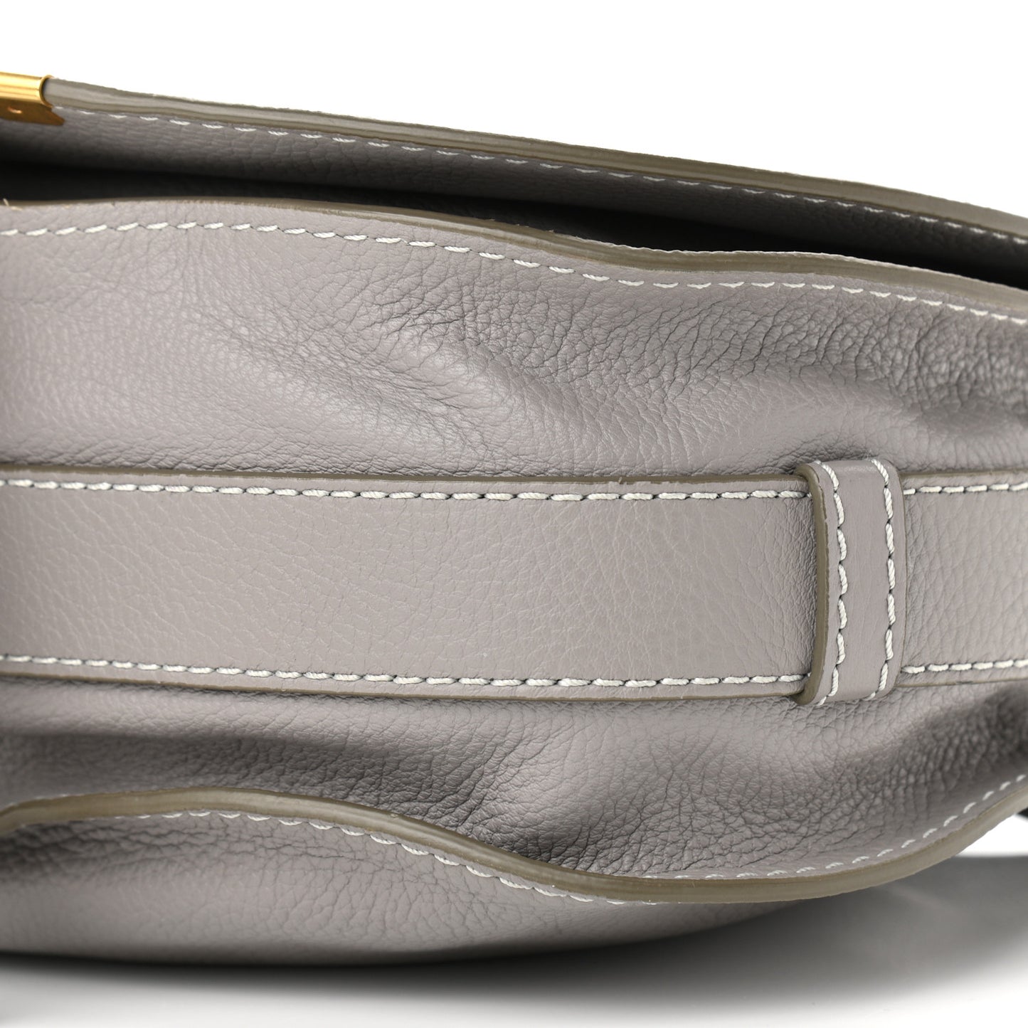 Calfskin Medium Marcie Round Crossbody Bag Cashmere Grey