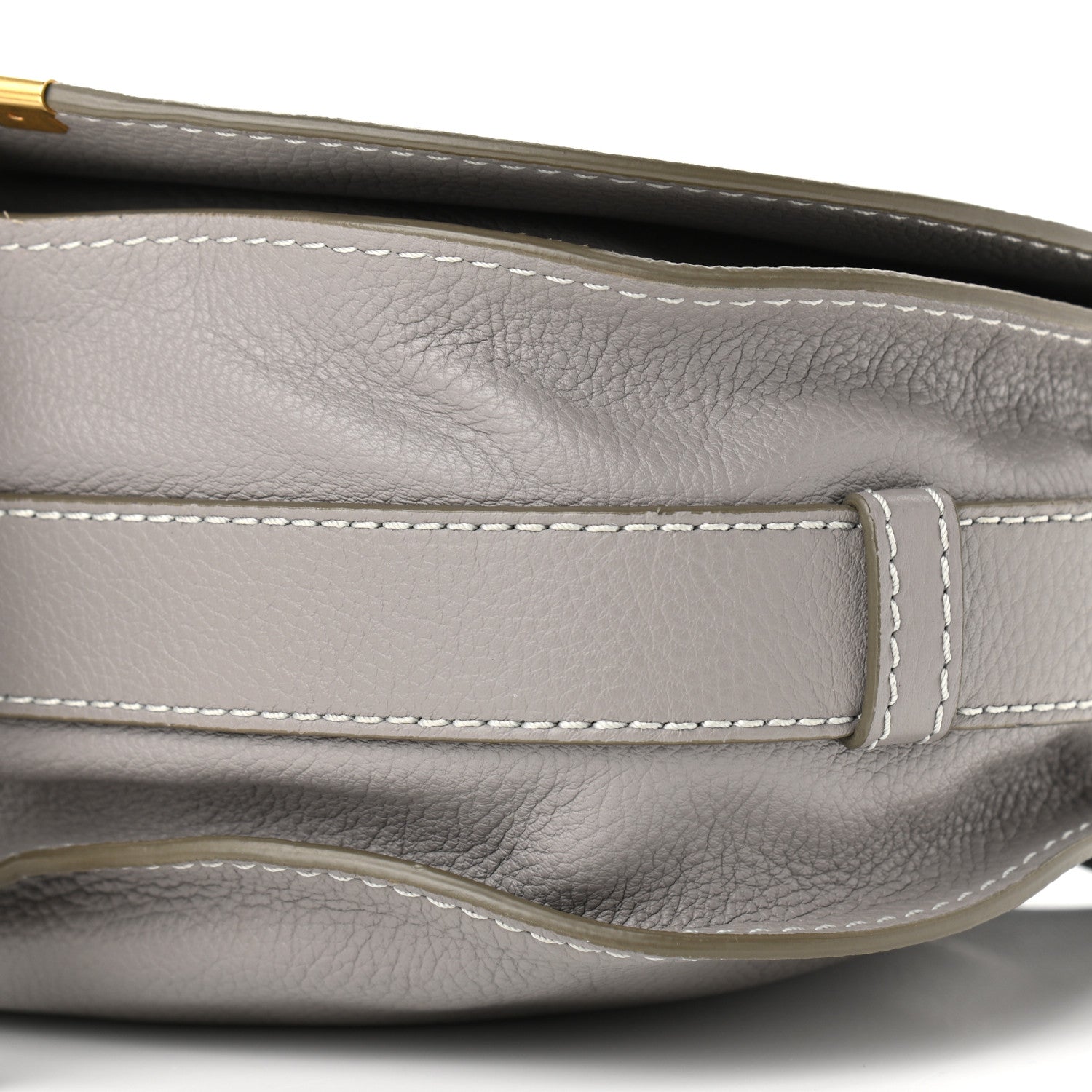 Chloe Calfskin Medium Marcie Round Crossbody Bag Cashmere Grey 11 of 11