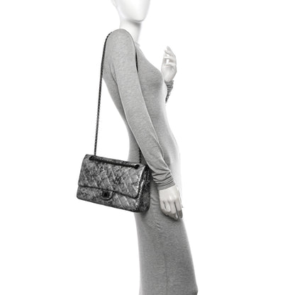 Chanel Metallic Caviar Quilted 2.55 Reissue 226 Flap Silver Black 2 of 10