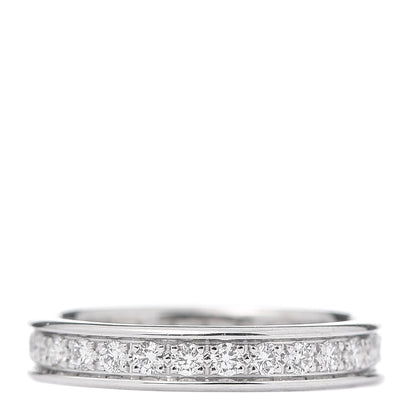 Cartier 18K White Gold Diamond 3.5mm Ballerine Wedding Band Ring 49 4.75 3 of 5