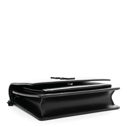 Saint Laurent Calfskin Monogram Sunset Chain Wallet Black 4 of 10