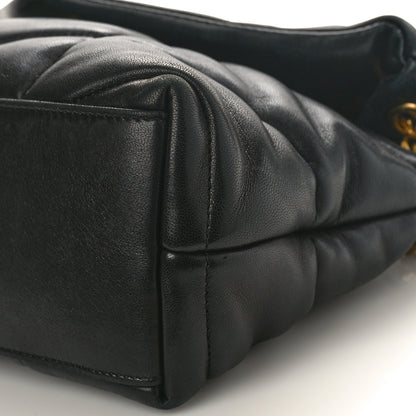 Saint Laurent Lambskin Quilted Small Loulou Puffer Monogram Chain Satchel Black 8 of 8
