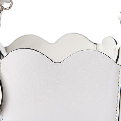 Miu Miu Calfskin Scalloped Bucket Bag White 11 of 14