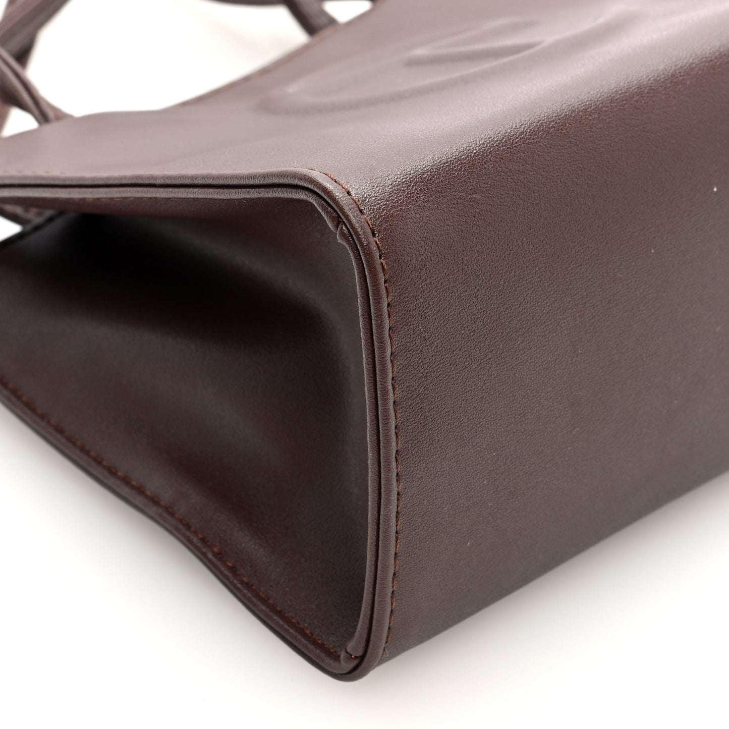 Vegan Leather Small Shopping Bag Chocolate