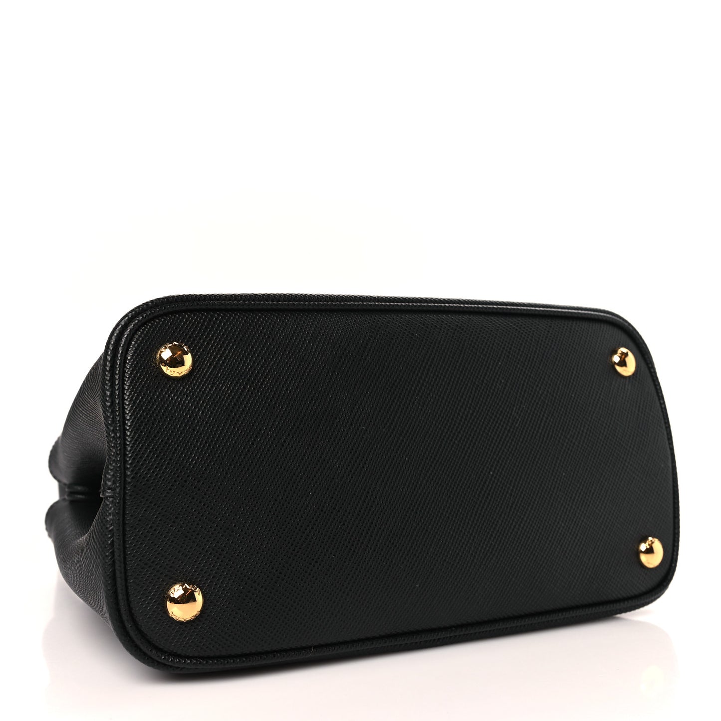 Saffiano Cuir Mini Double Bag Black Ciliegia