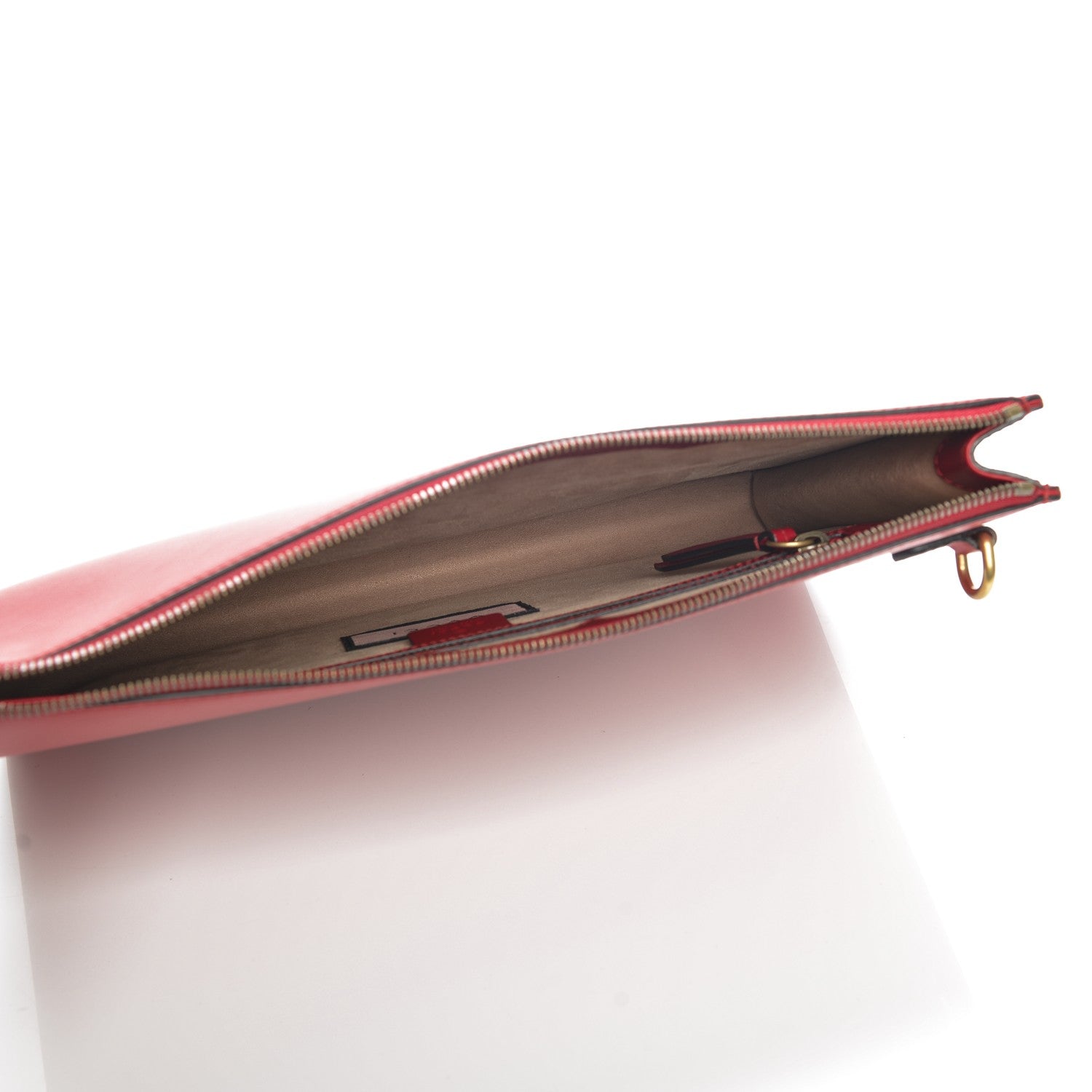 Gucci Calfskin GucciGhost Print Medium Documents Holder Hibiscus Red 5 of 8
