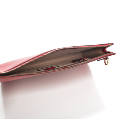 Gucci Calfskin GucciGhost Print Medium Documents Holder Hibiscus Red 5 of 8