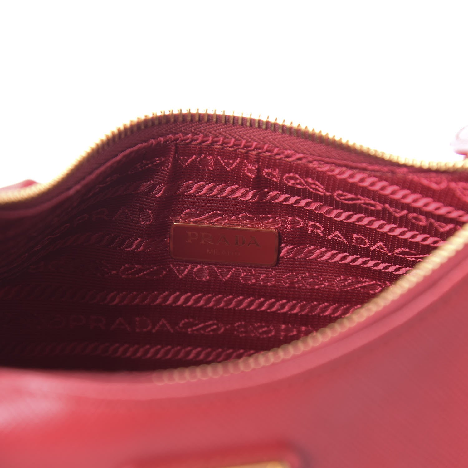 Prada Saffiano Lux Re-Edition 2005 Shoulder Bag Fuoco 9 of 9