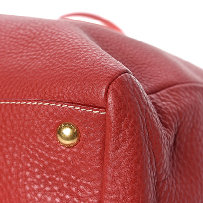 Prada Vitello Daino Top Handle Shoulder Bag Rosso 10 of 14