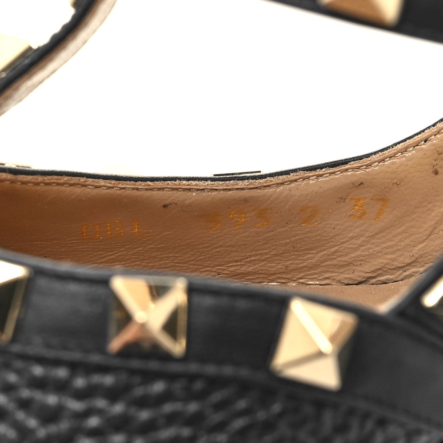 Pebbled Calfskin Rockstud Ankle Strap 100mm Pumps 37 Marine