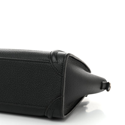 Celine Drummed Calfskin Nano Luggage Black 10 of 10