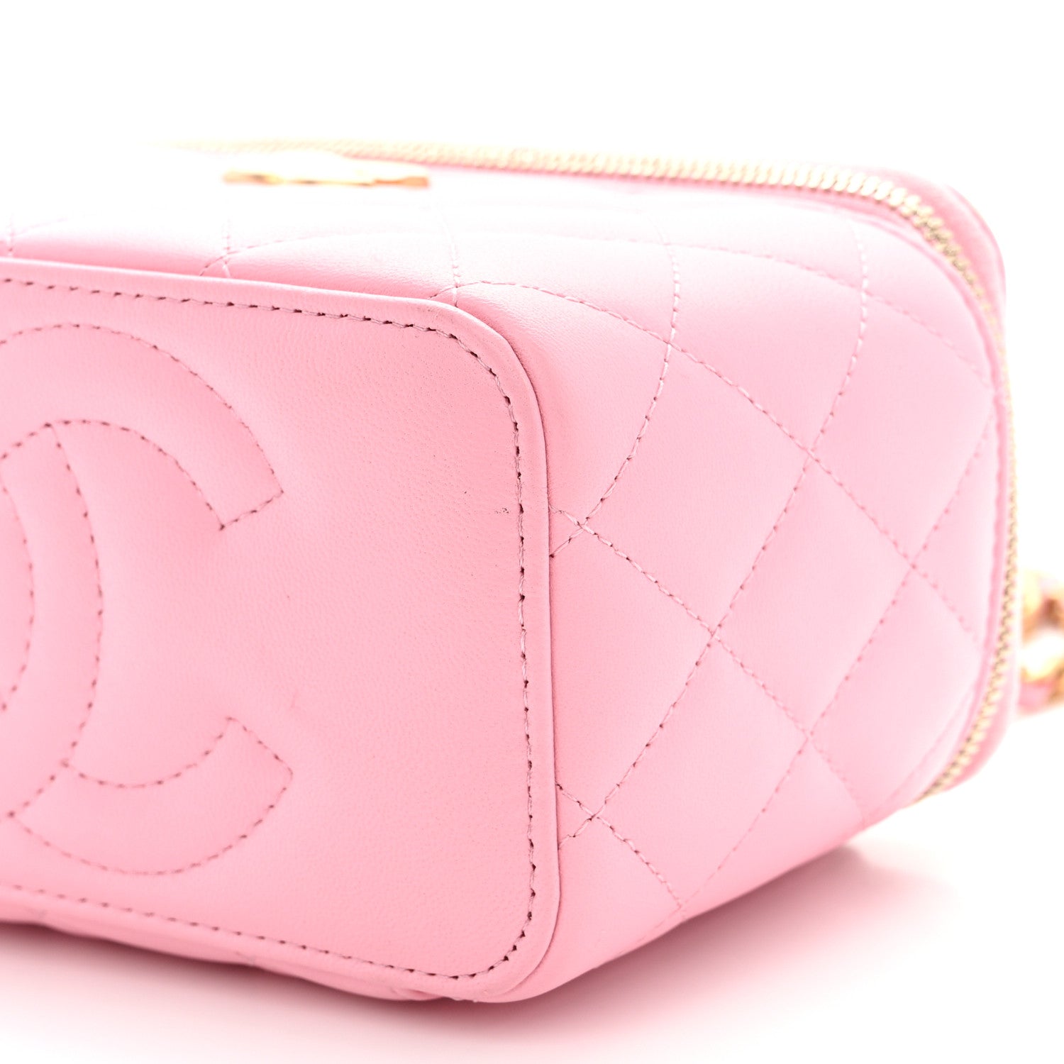 Chanel Lambskin Quilted Pick Me Up Vanity Case Pink 10 of 13