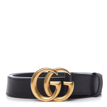 Gucci Calfskin Double G 30mm Belt 90 36 Black 1 of 7