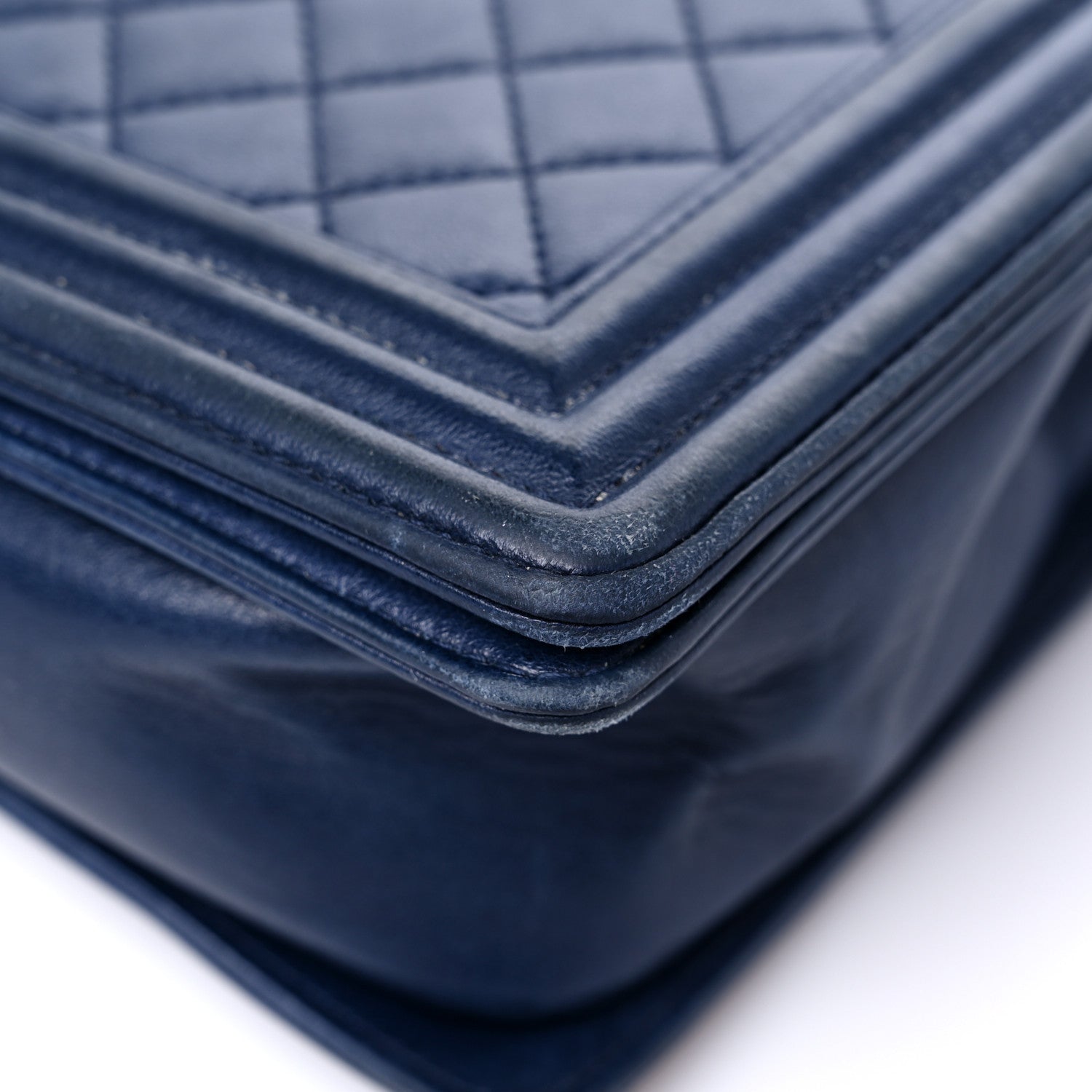 Chanel Lambskin Quilted New Medium Boy Flap Dark Blue 8 of 18