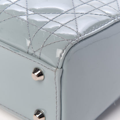 Christian Dior Patent Cannage Mini Lady Dior Light Blue 16 of 17