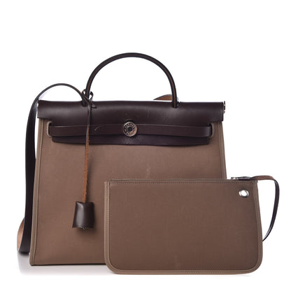 Hermes Vache Hunter Toile Herbag Zip 31 PM Etoupe Ebene 1 of 16