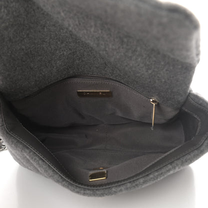 Chanel Wool Quilted Medium Chanel 19 Flap Grey 4 of 4