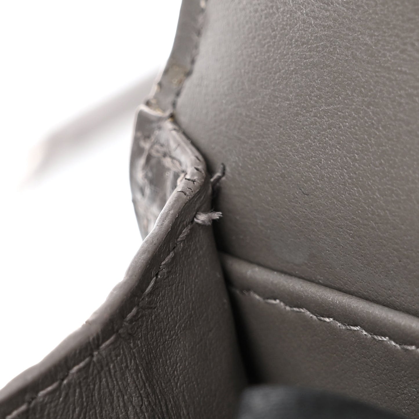 Calfskin Crocodile Embossed Monogram Sunset Chain Wallet Graphite