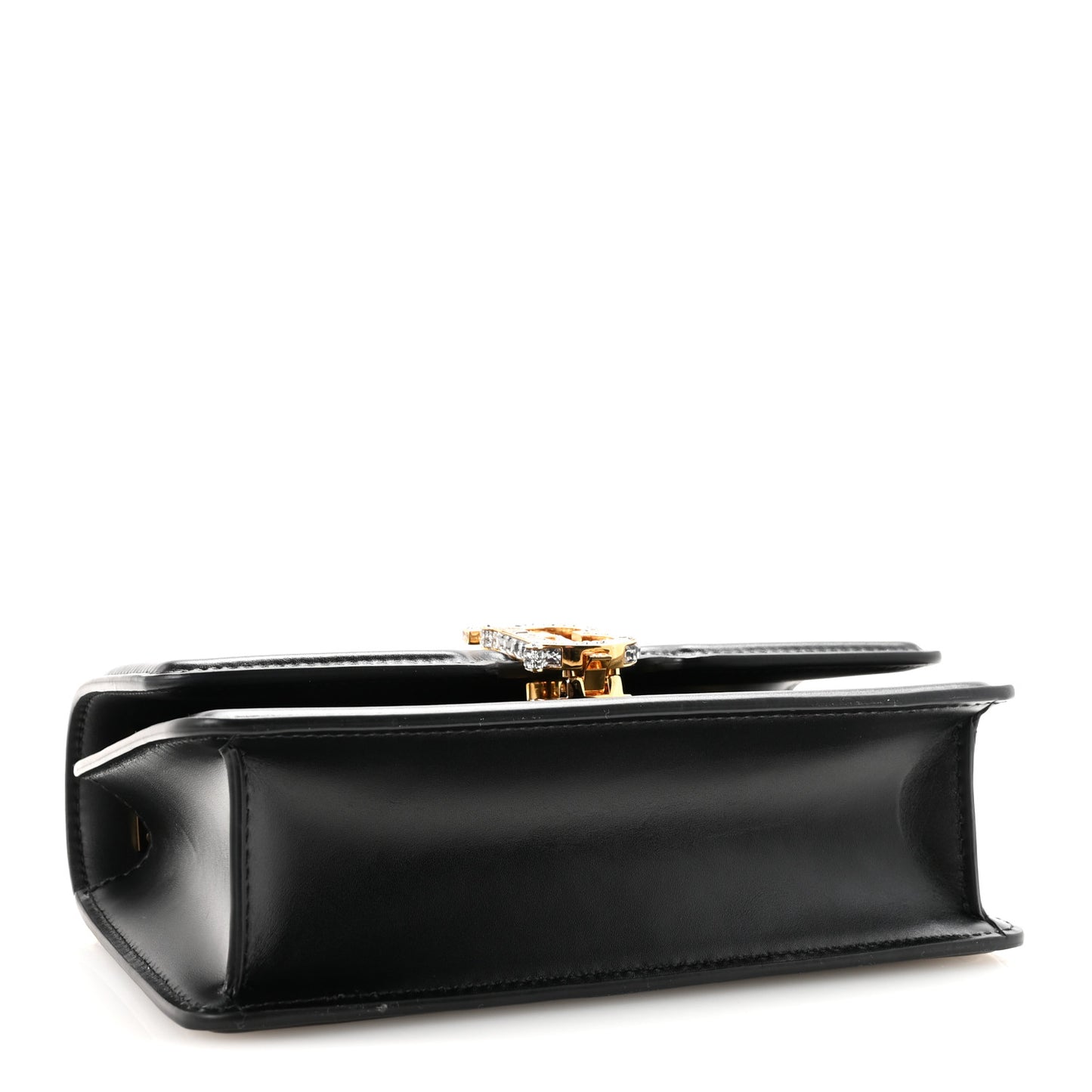 Calfskin Crystal Small TB Bag Black