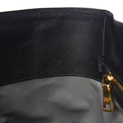 Prada Saffiano Cuir Front Pocket Tote Black 8 of 20