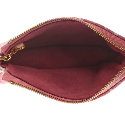 Louis Vuitton Denim Jacquard Monogram Micro Pochette Accessories Rose 4 of 6