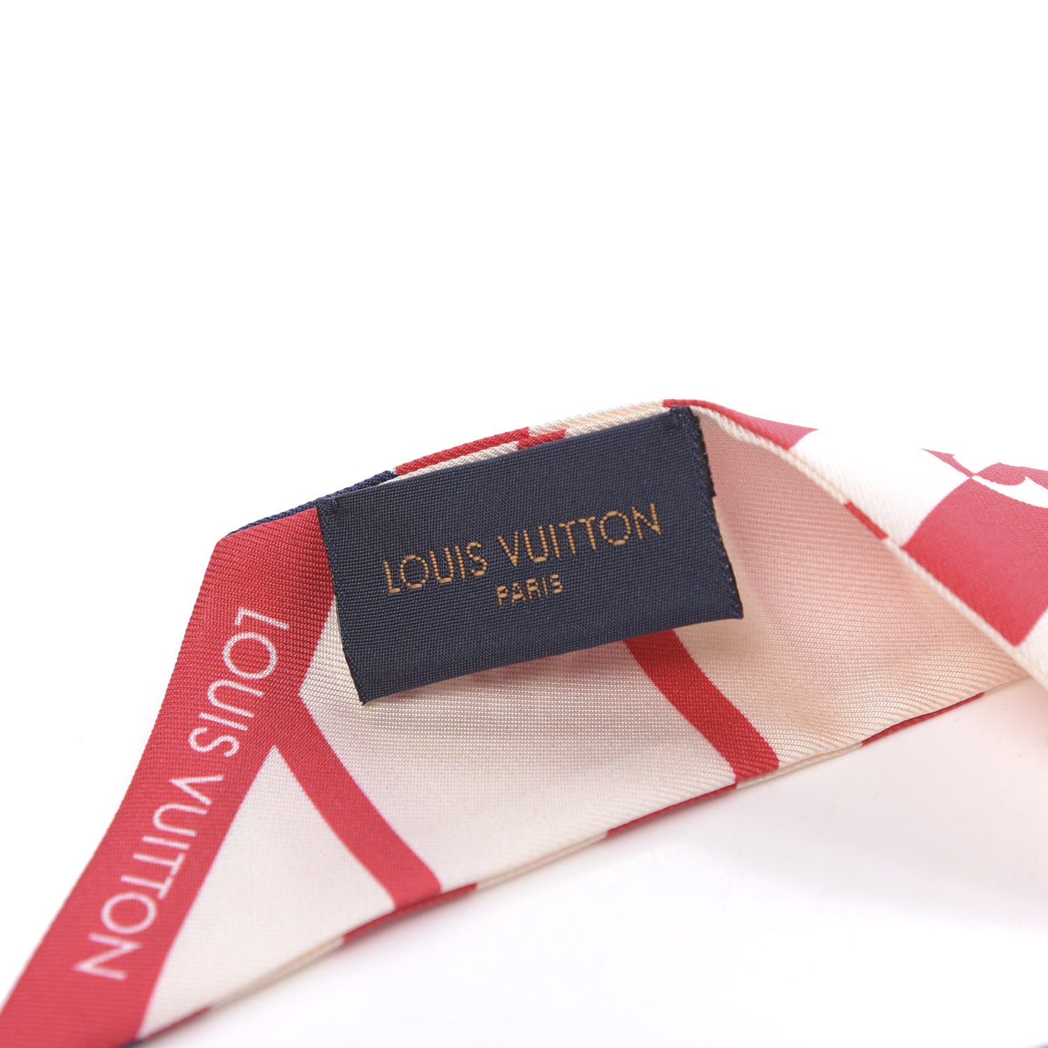 Louis Vuitton Silk Monogram LV Escale Summer Stripes BB Bandeau Blue Red 2 of 4