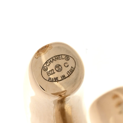 Chanel Metal Large CC Earrings Light Gold 4 of 5