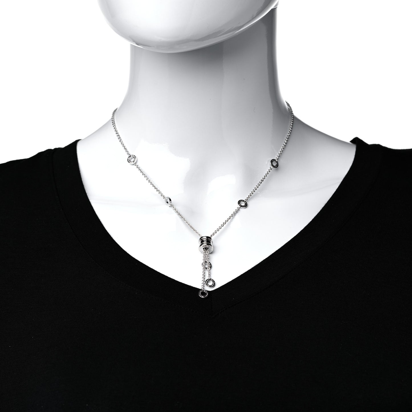 18K White Gold B.Zero1 Lavalier Necklace
