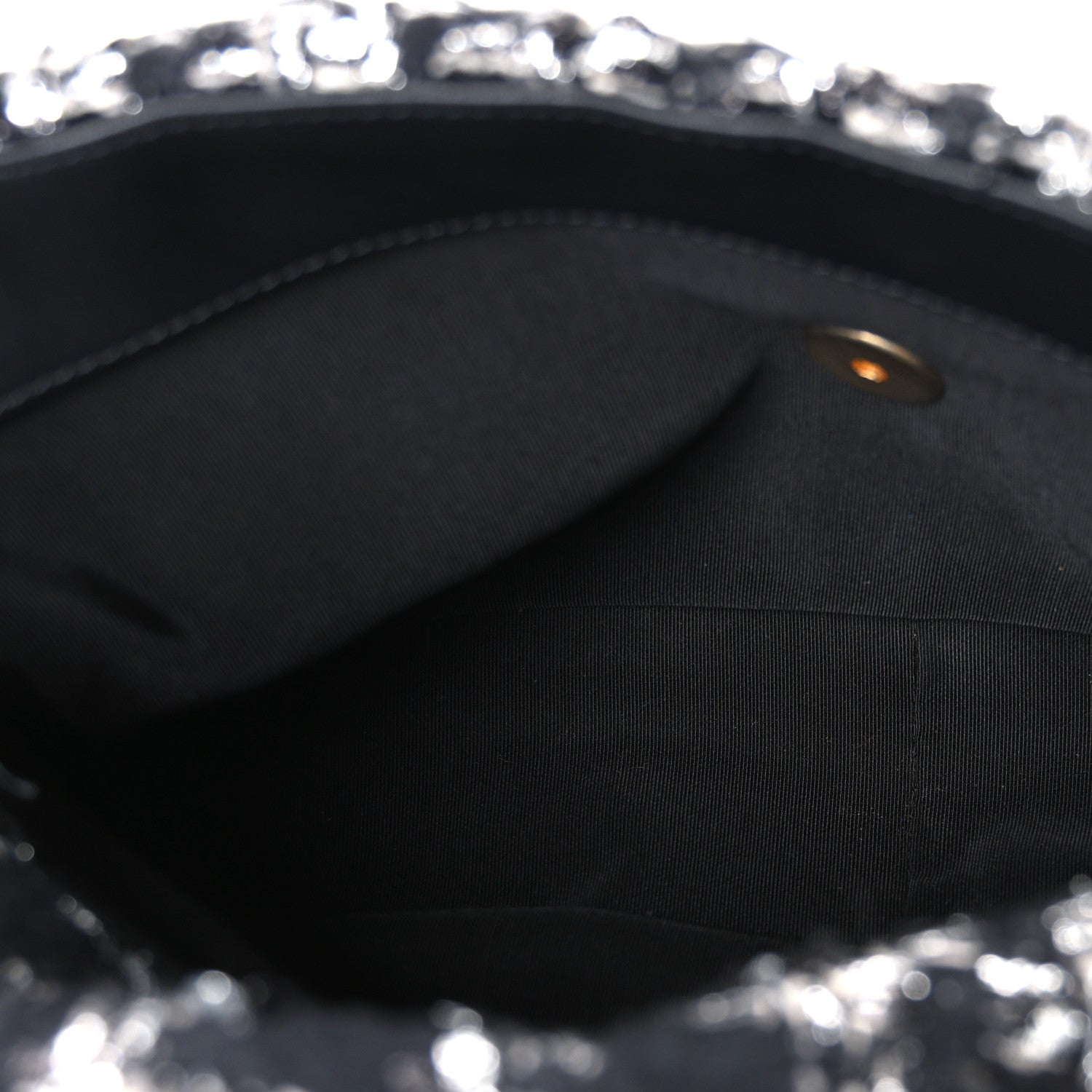 Chanel Tweed Quilted Large Chanel 19 Flap Black Silver Ecru 4 of 9