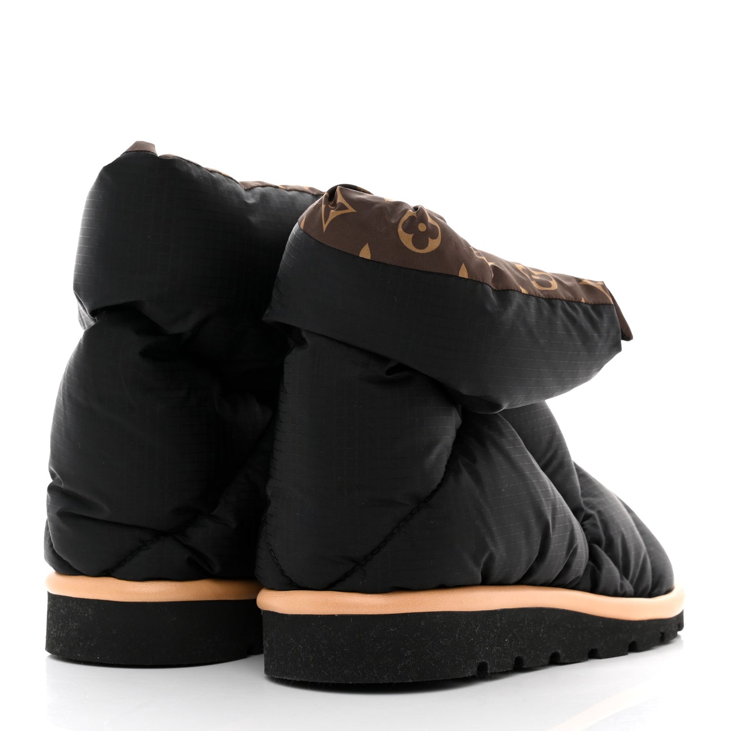 Nylon Monogram Pillow Comfort Ankle Boot 37 Black
