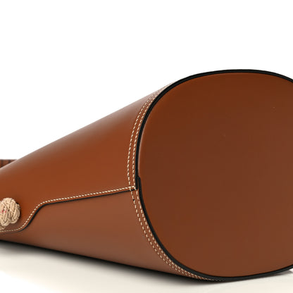 Prada City Calfskin Knotted Rope Bucket Bag Cognac 5 of 19