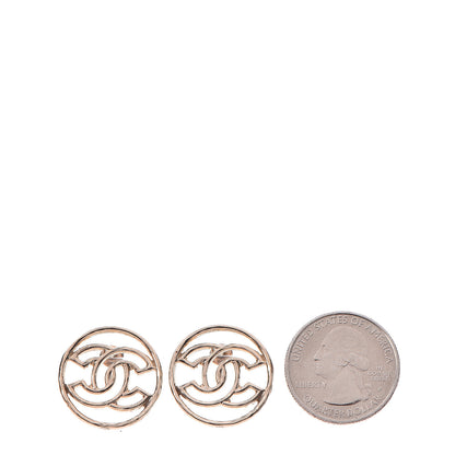 Chanel Metal CC Round Earrings Gold 2 of 3
