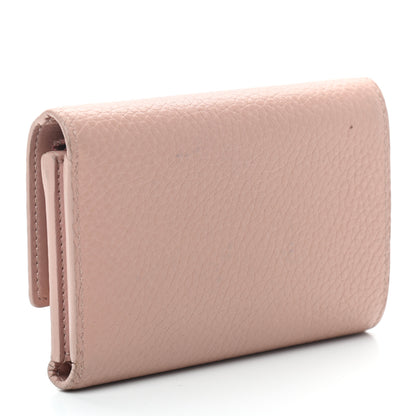 Louis Vuitton Taurillon Perforated Capucines Compact Wallet Magnolia 3 of 9