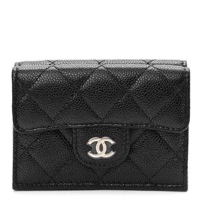 Chanel Caviar Quilted Compact Flap Wallet Black 1 of 9