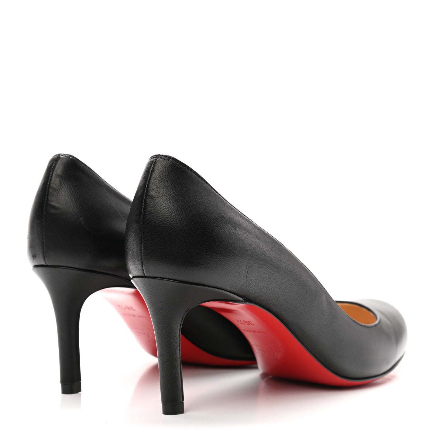 Shiny Nappa Simple 70 Pumps 36.5 Black