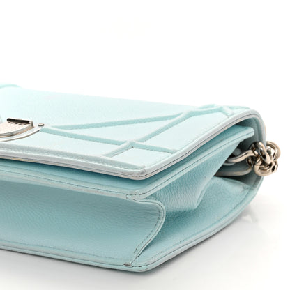 Christian Dior Grained Calfskin Small Diorama Flap Bag Light Blue 9 of 13