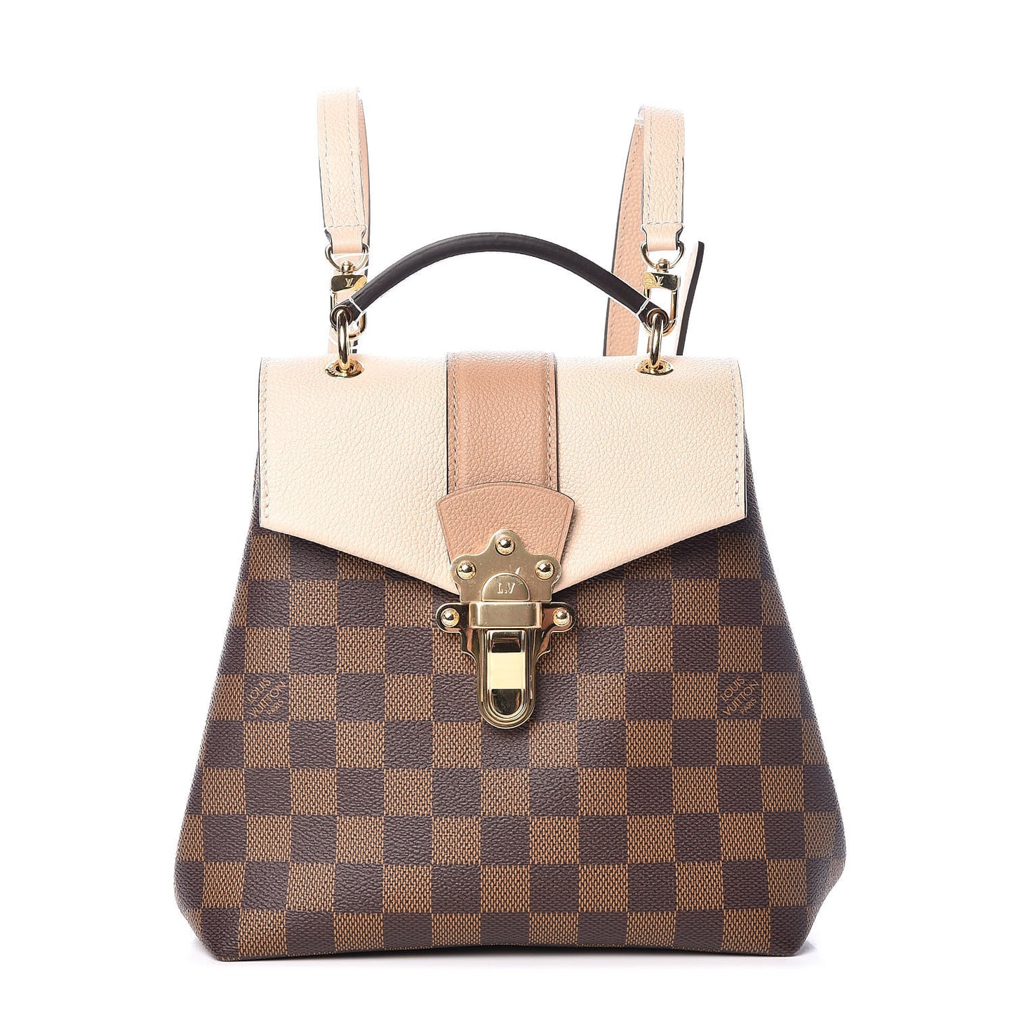 Damier Ebene Clapton Backpack Creme