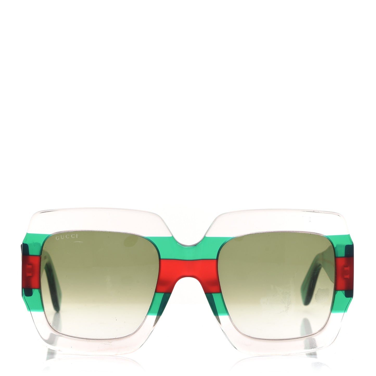 Square Web Frame GG0178S Sunglasses Green Red
