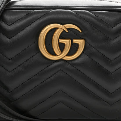 Gucci Calfskin Matelasse Small GG Marmont Chain Shoulder Bag Black 8 of 8