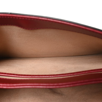 Gucci GG Supreme Monogram Azalea Calfskin Horsebit 1955 Shoulder Bag Beige Ebony New Cherry Red 6 of 13
