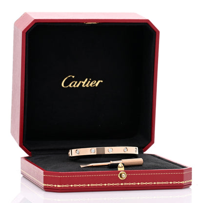Cartier 18K Pink Gold 10 Diamond LOVE Bracelet 16 7 of 7