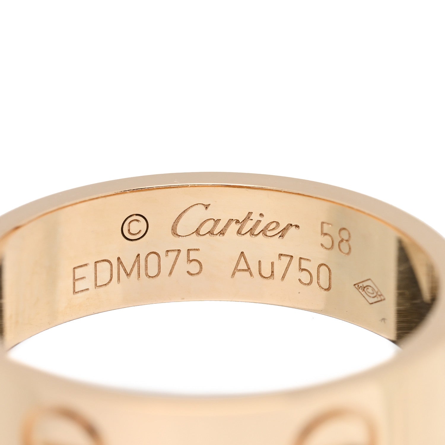 Cartier 18K Yellow Gold 5.5mm LOVE Ring 58 8.25 4 of 5