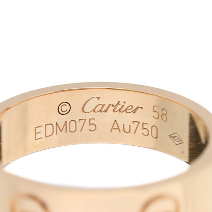 Cartier 18K Yellow Gold 5.5mm LOVE Ring 58 8.25 4 of 5