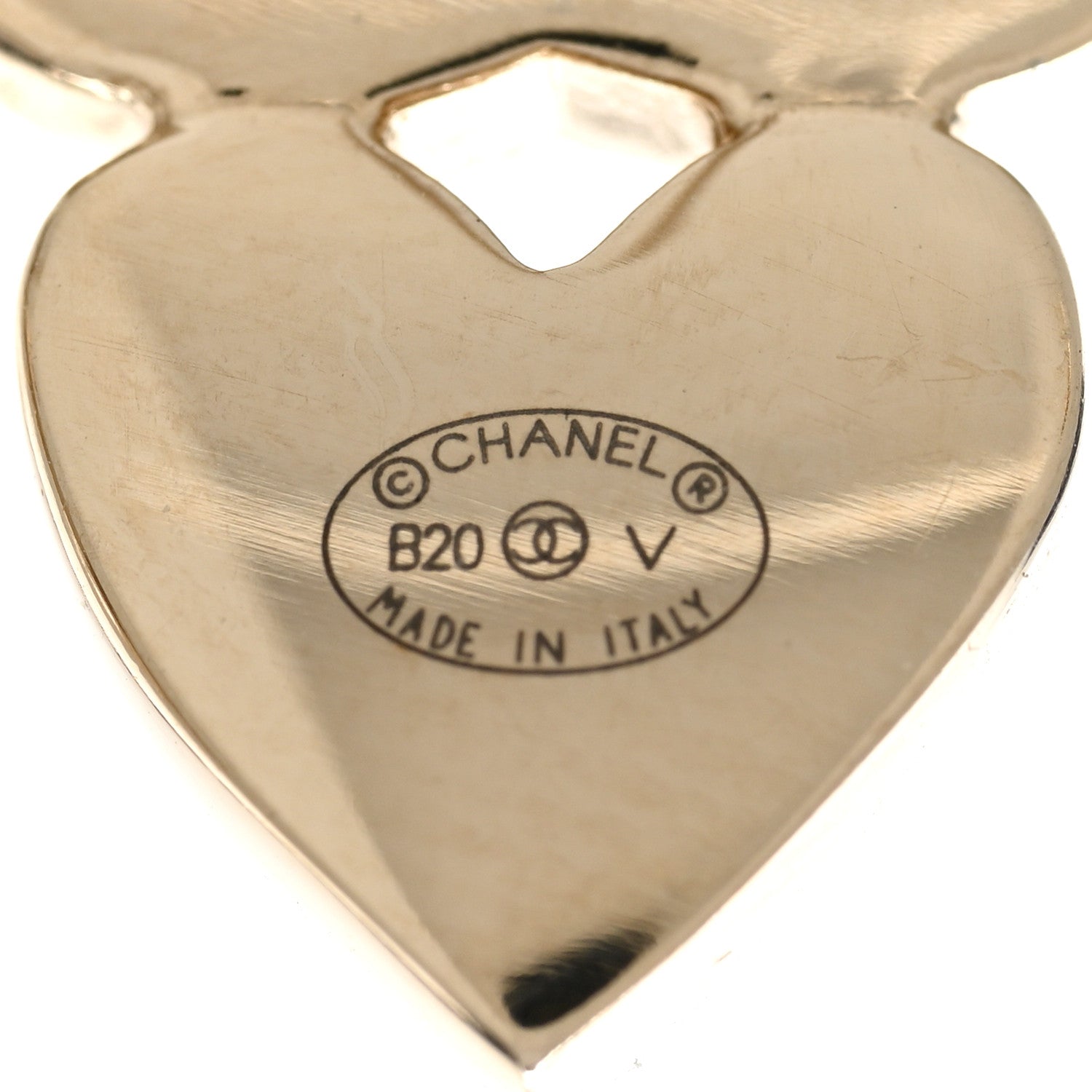 Chanel Crystal Pearl Charming Winter CC Star Heart Earrings Gold 4 of 4