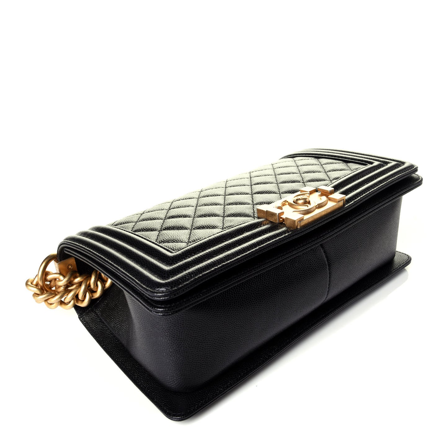 Caviar Quilted Medium Boy Flap Black